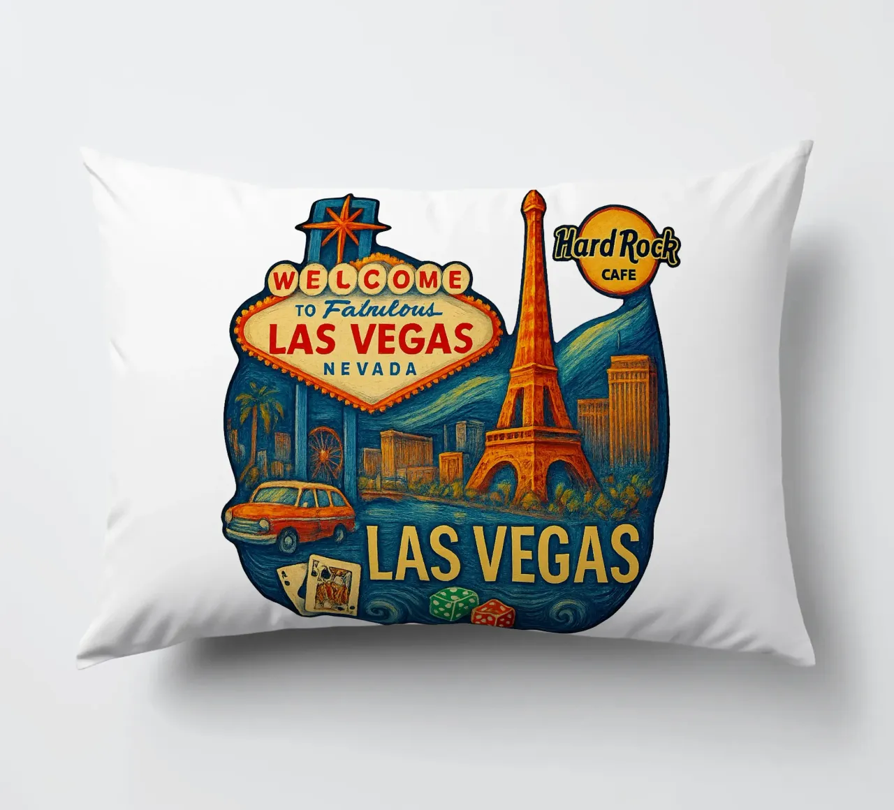 FREE LAS VEGAS cuscino da Vintage Van Gogh