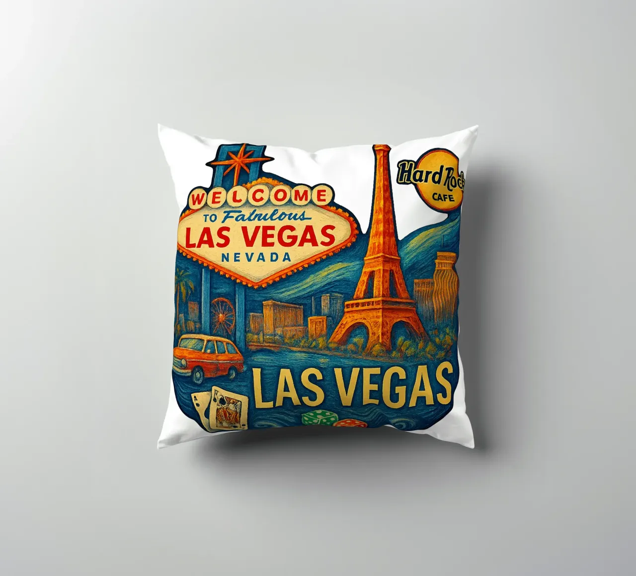 FREE LAS VEGAS cuscino da Vintage Van Gogh