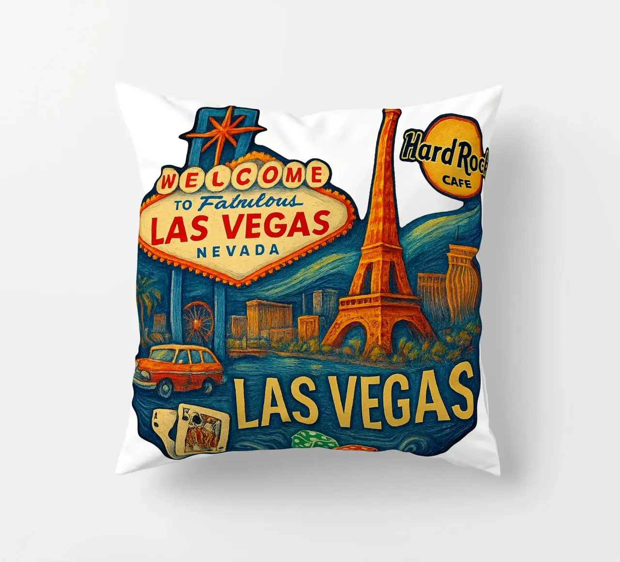 FREE LAS VEGAS cuscino da Vintage Van Gogh