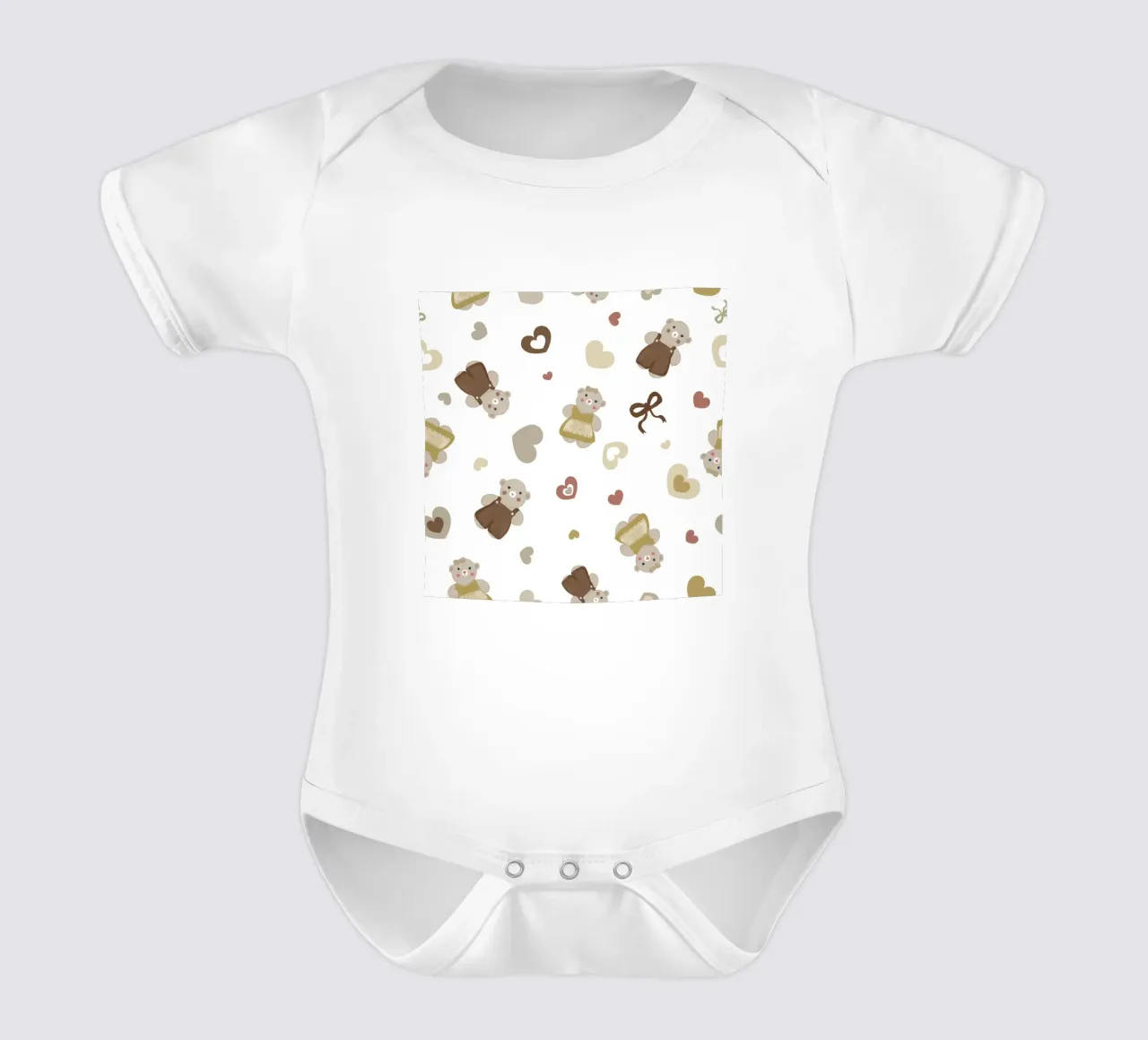 Modello di orso carino II body neonato maniche corte da gulsengunel