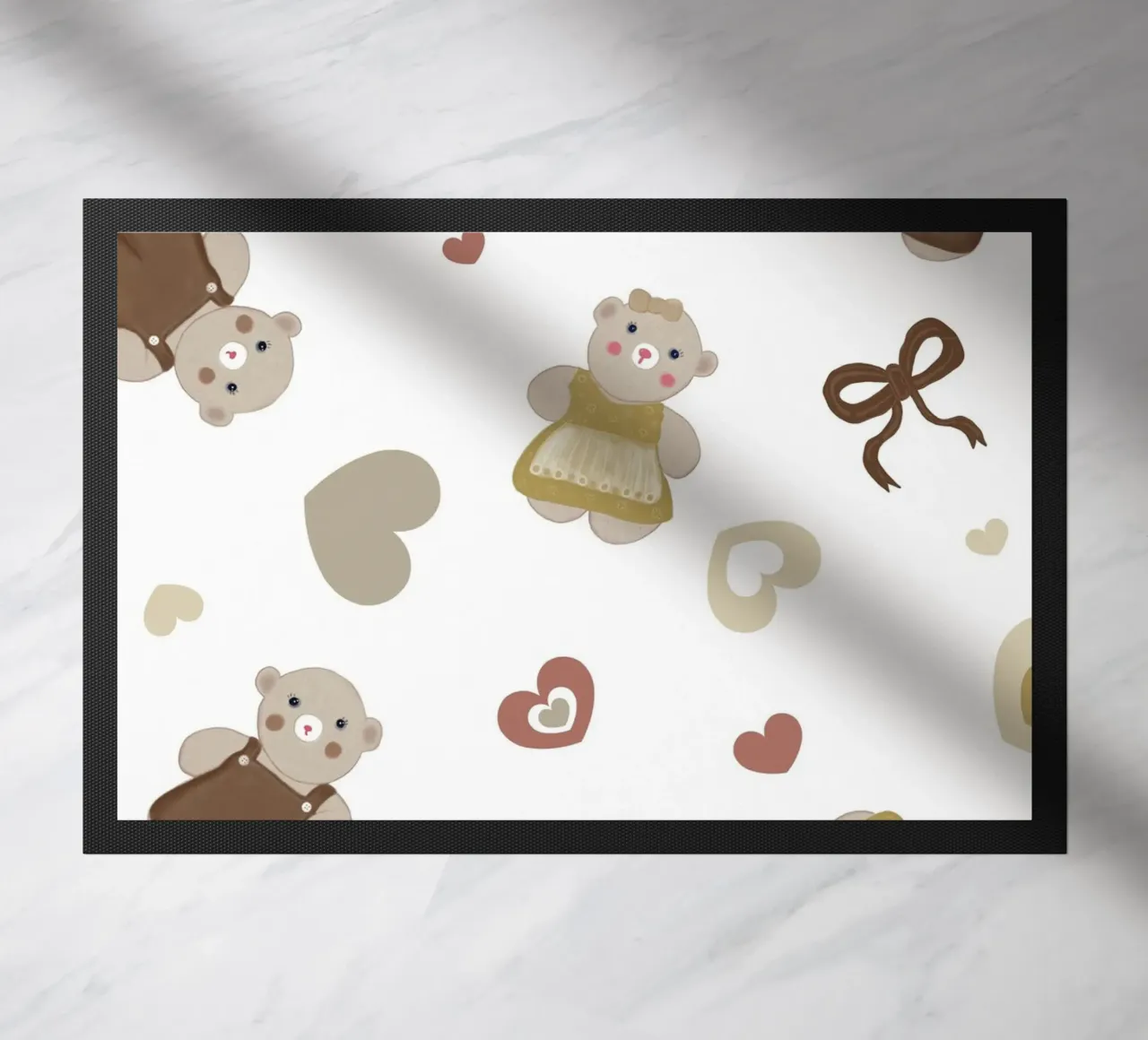 Cute bear pattern II doormat by gulsengunel