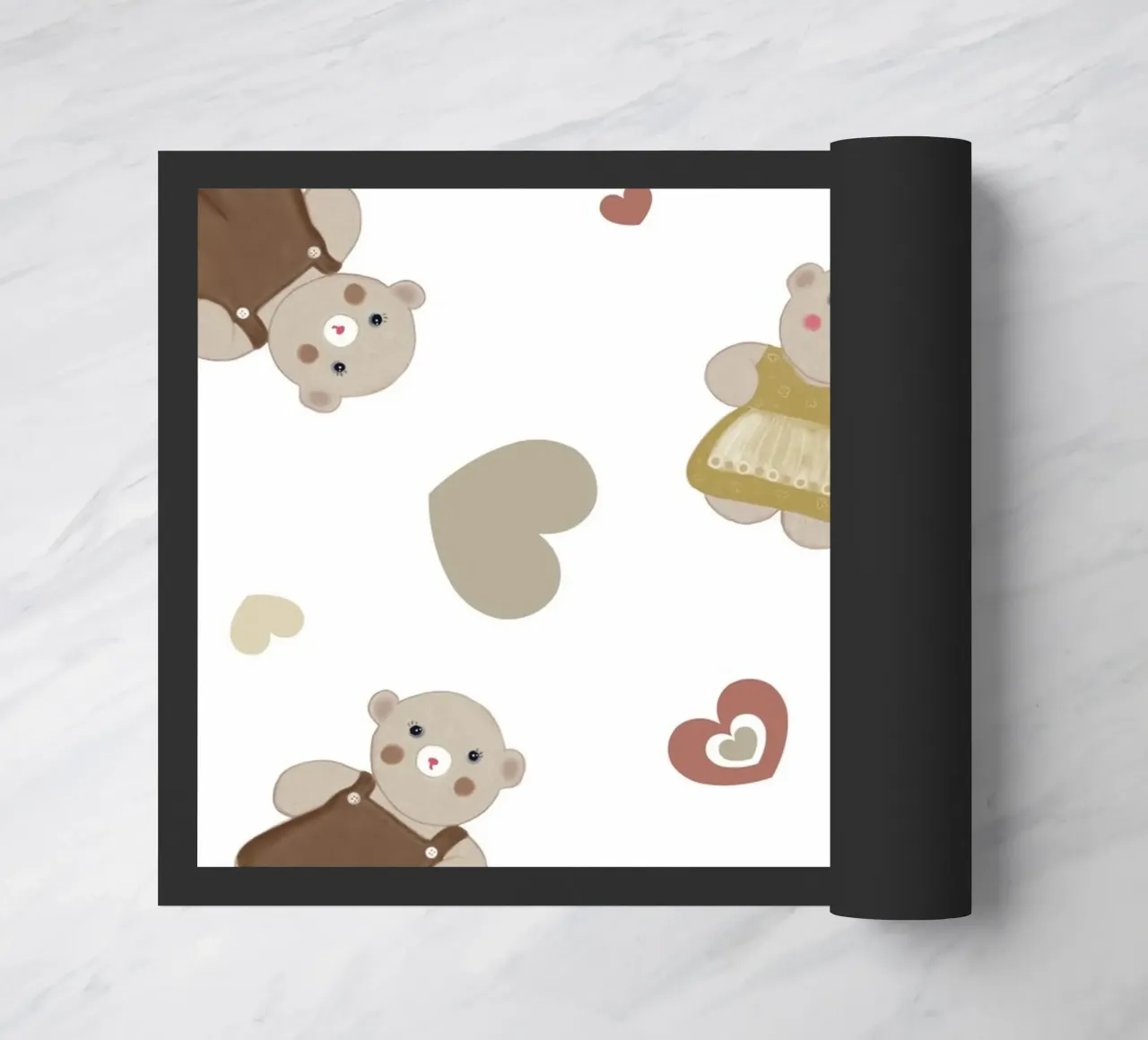 Cute bear pattern II doormat by gulsengunel