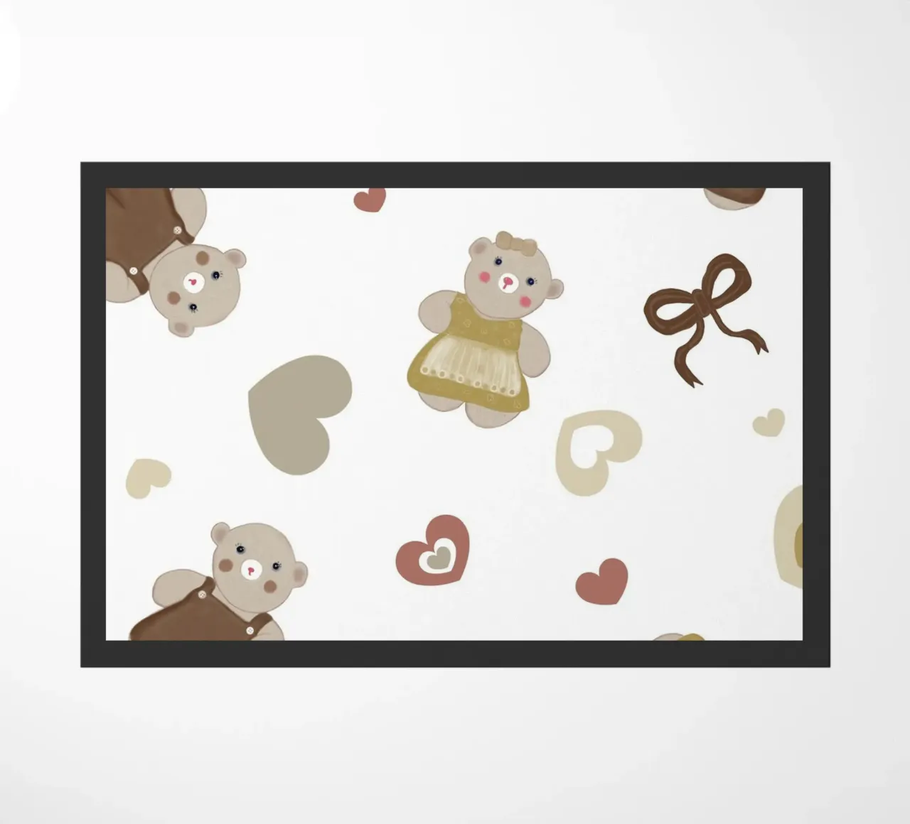Cute bear pattern II doormat by gulsengunel