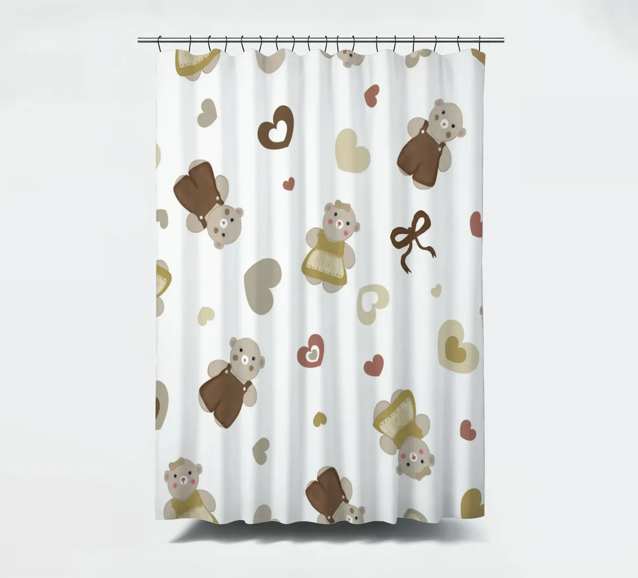 Modello di orso carino II tenda da doccia da gulsengunel