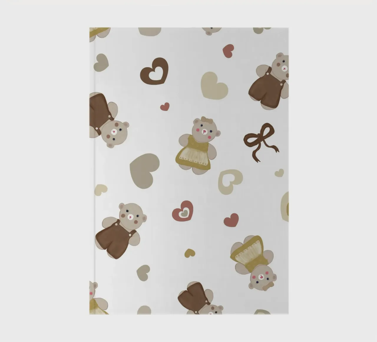 Cute bear pattern II notebook by gulsengunel