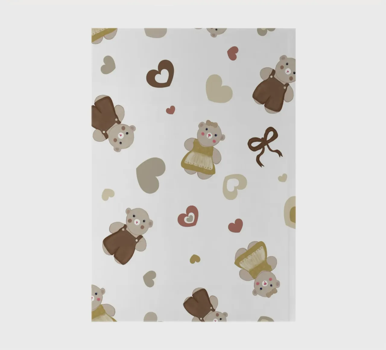 Cute bear pattern II notebook by gulsengunel
