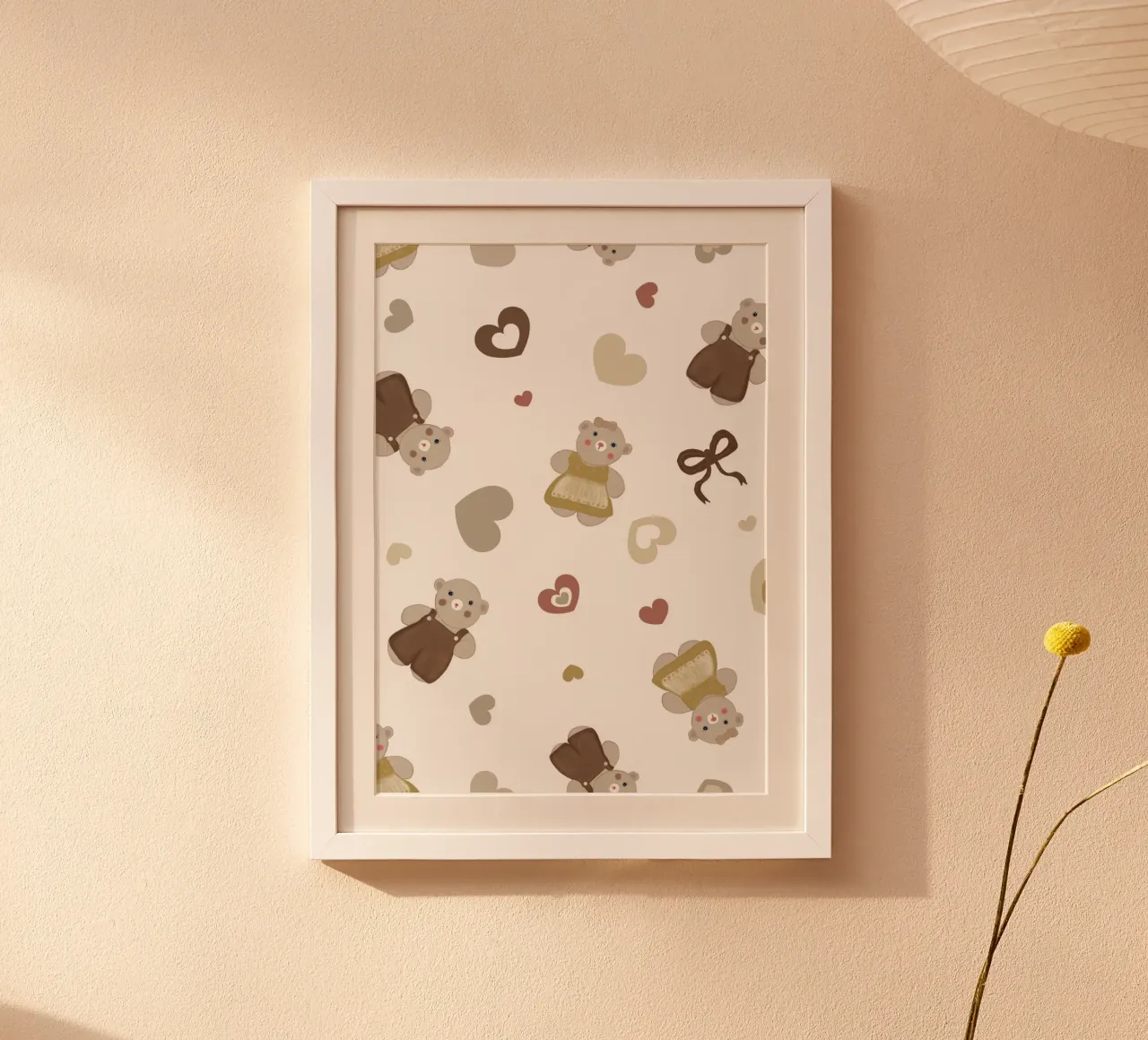Cute bear pattern II poster by gulsengunel