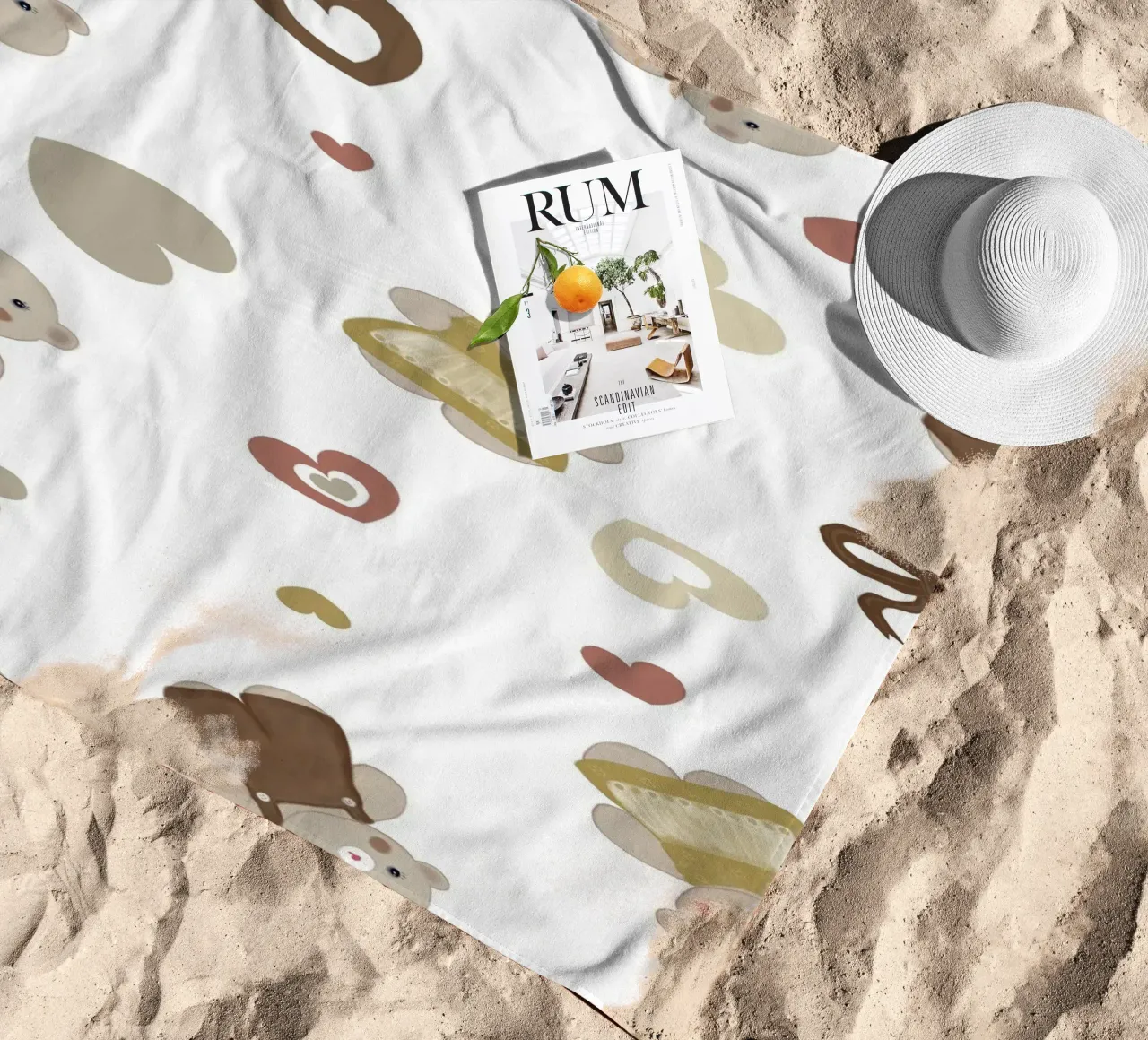 Modello di orso carino II telo mare da gulsengunel