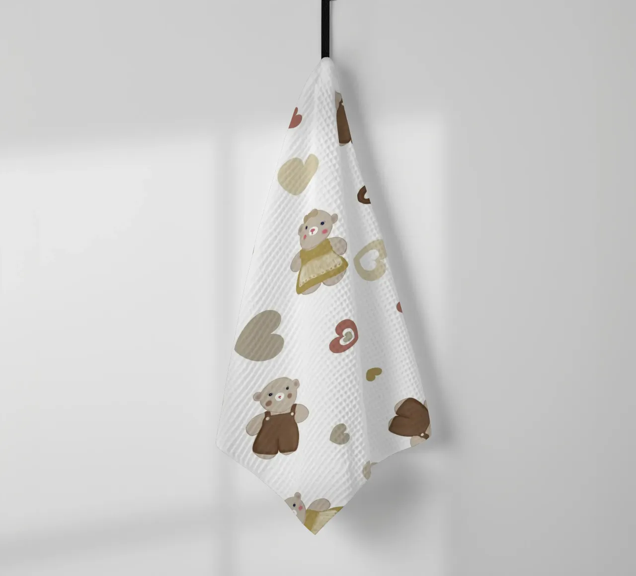 Modello di orso carino II canovaccio da cucina da gulsengunel