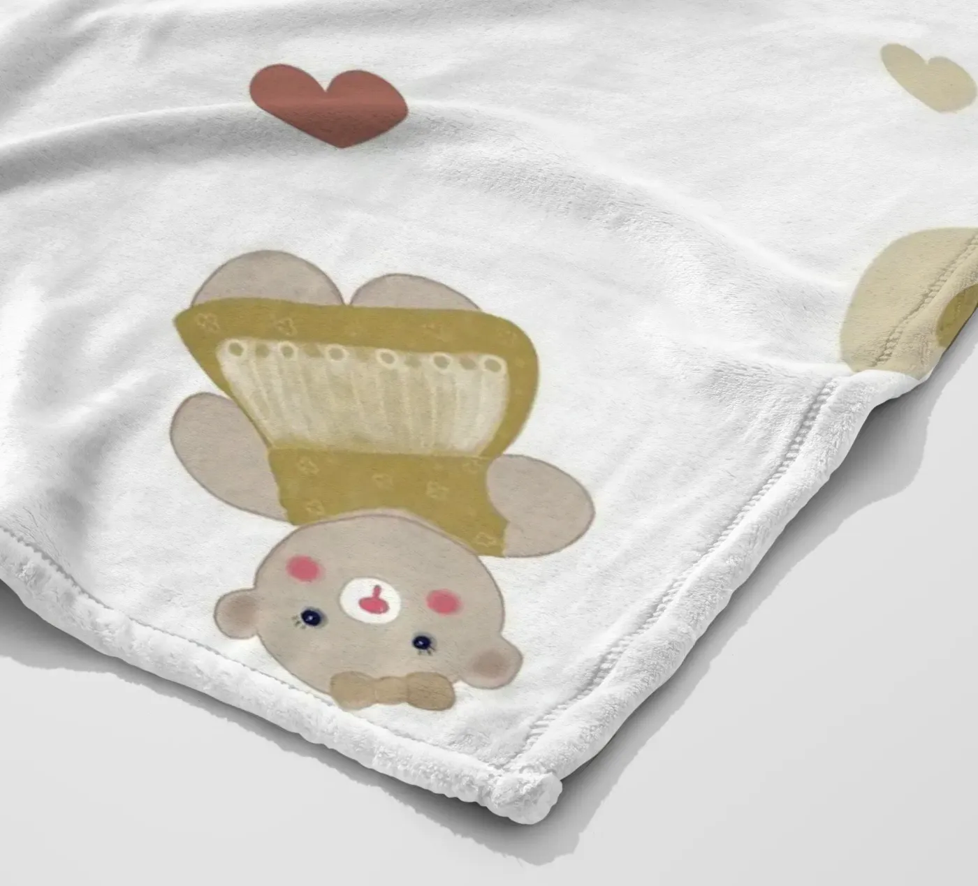 Cute bear pattern II fleece blanket by gulsengunel