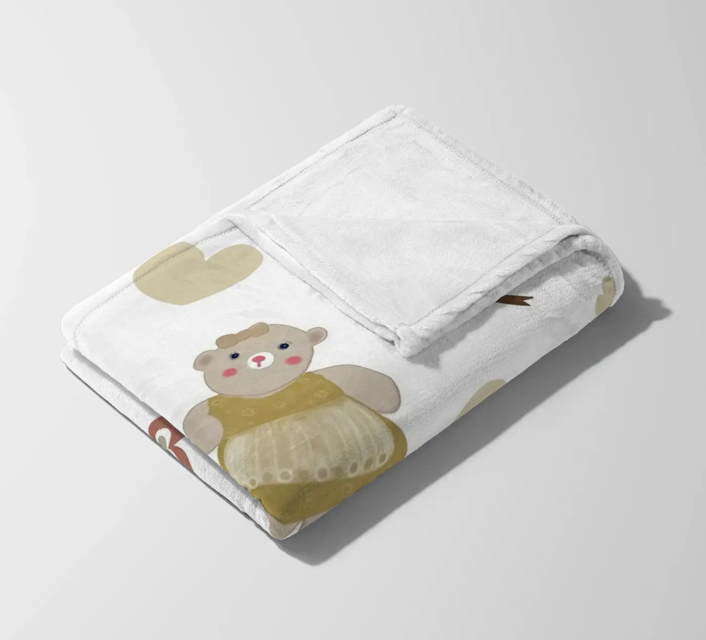 Cute bear pattern II fleece blanket by gulsengunel