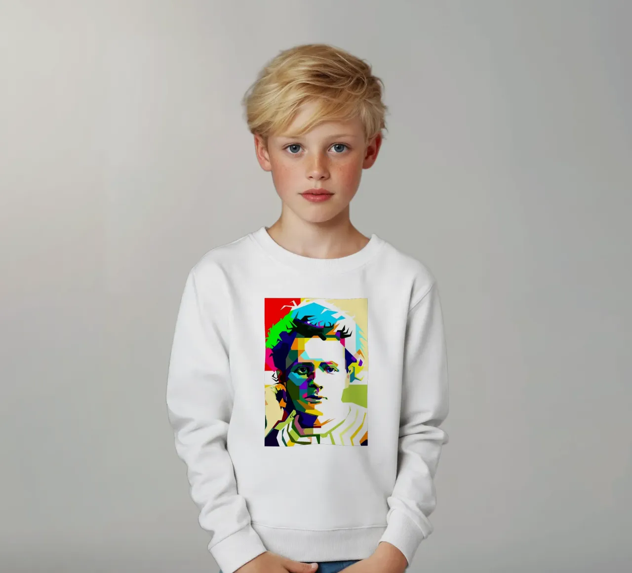 Marie Curie Polish Physicist Art WPAP kids sweatshirt by Artkreator