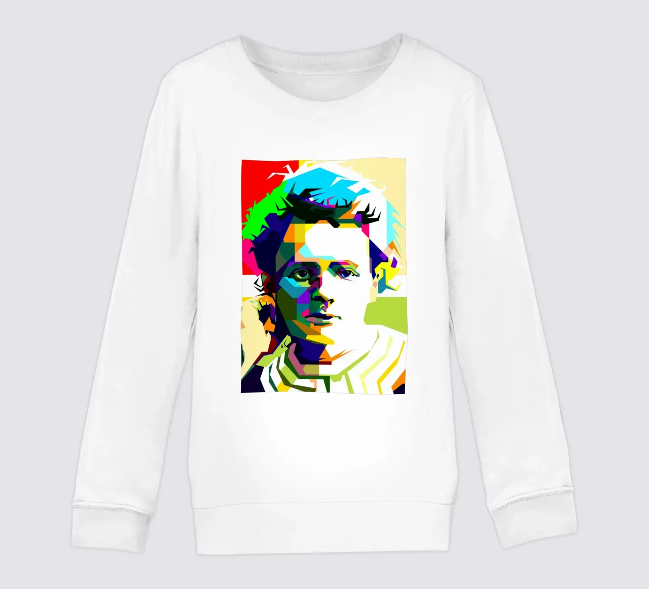 Marie Curie Polish Physicist Art WPAP kids sweatshirt by Artkreator