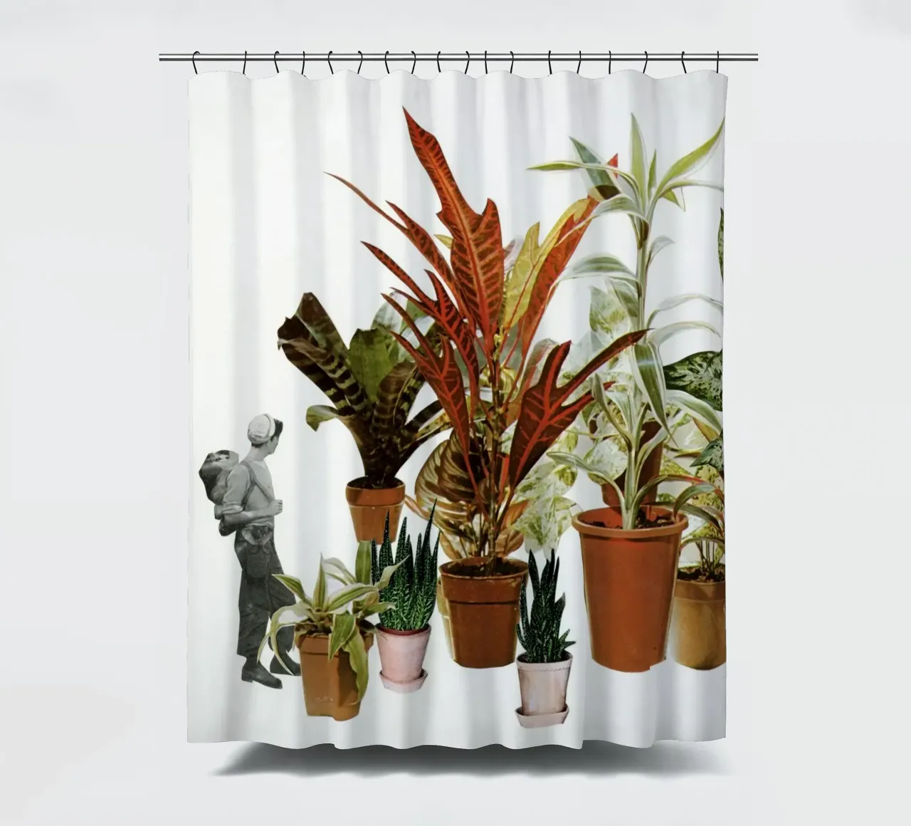 C'è una giungla là fuori tenda da doccia da Cassia Beck Collage
