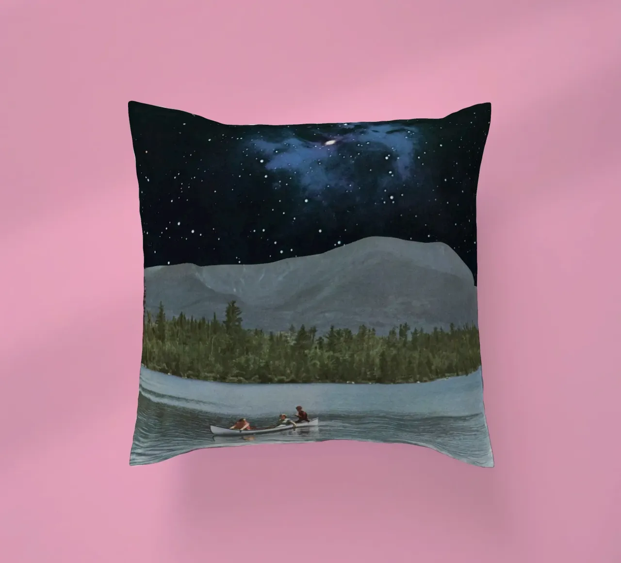 Drifting in Space decorative cushion by Cassia Beck Collage
