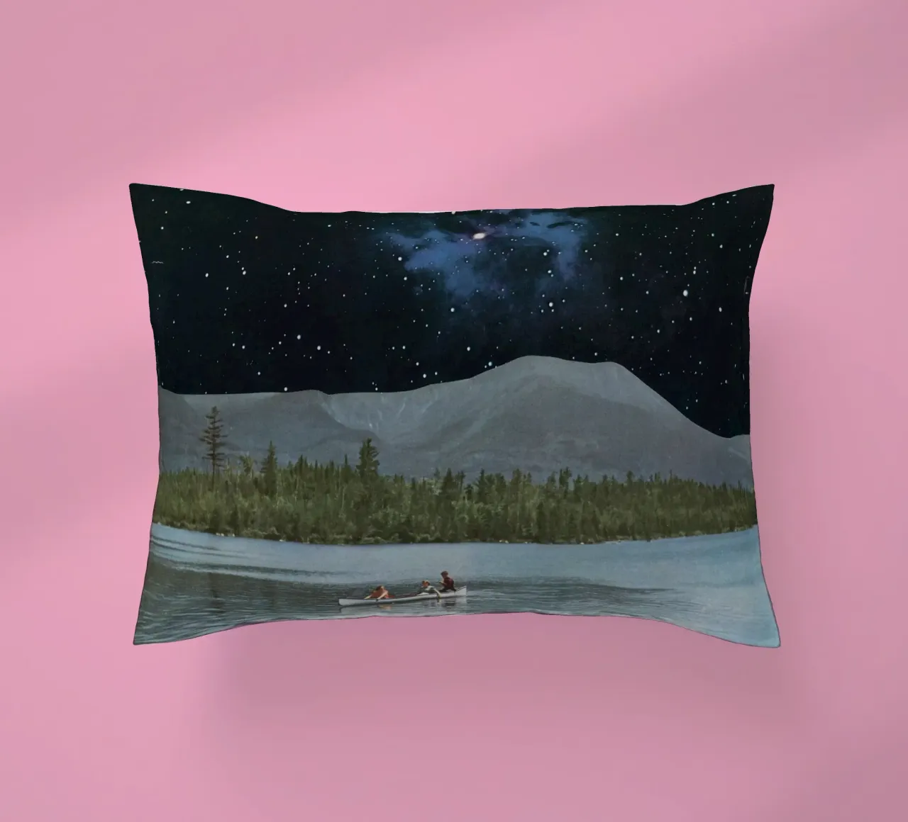 Drifting in Space decorative cushion by Cassia Beck Collage