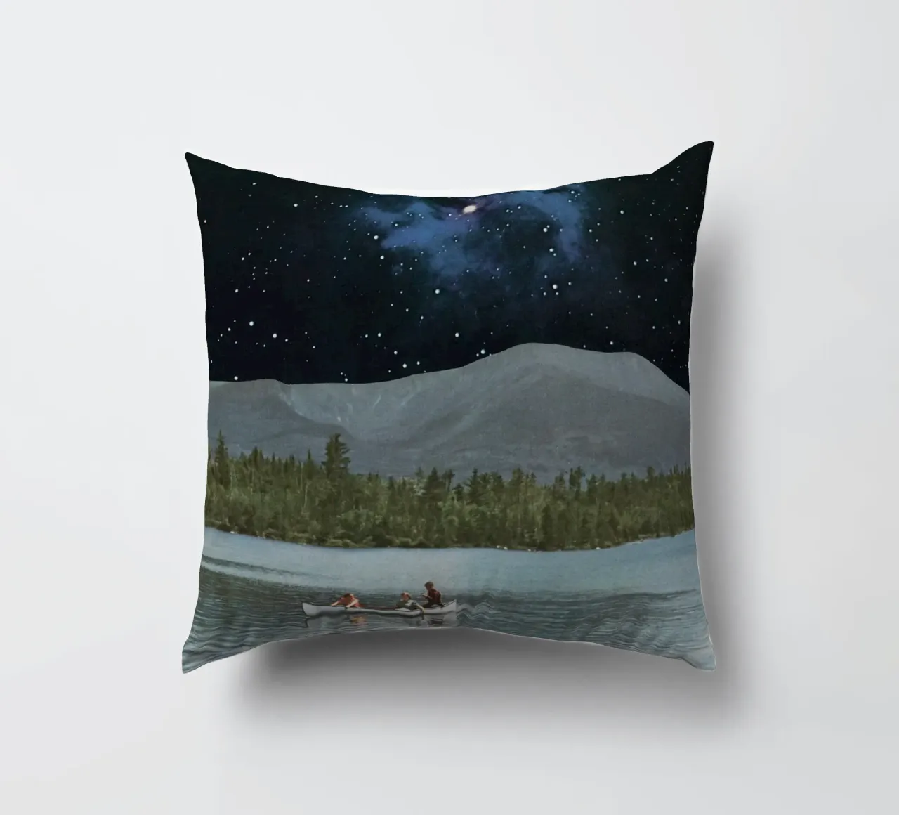 Drifting in Space decorative cushion by Cassia Beck Collage