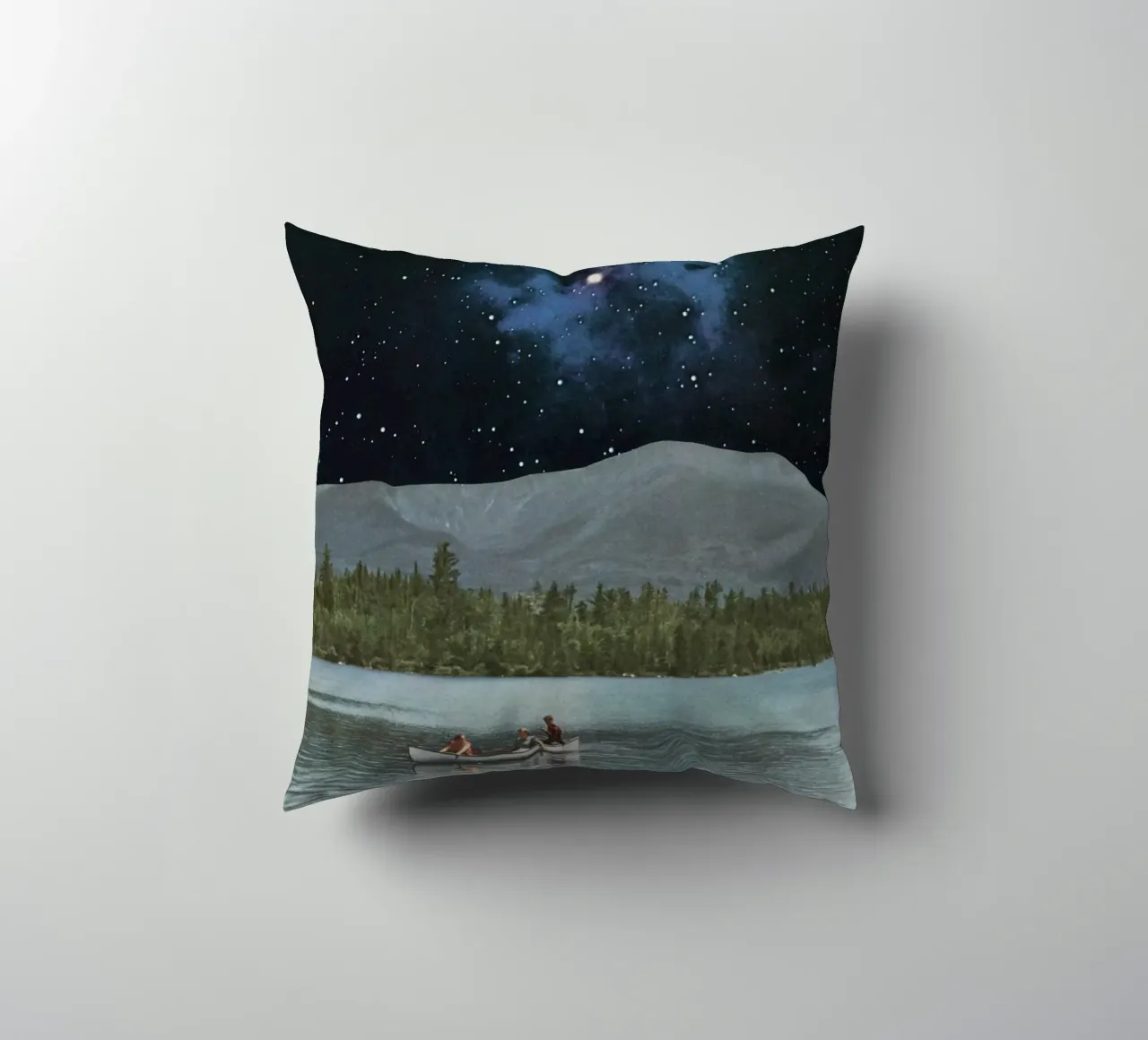 Drifting in Space decorative cushion by Cassia Beck Collage