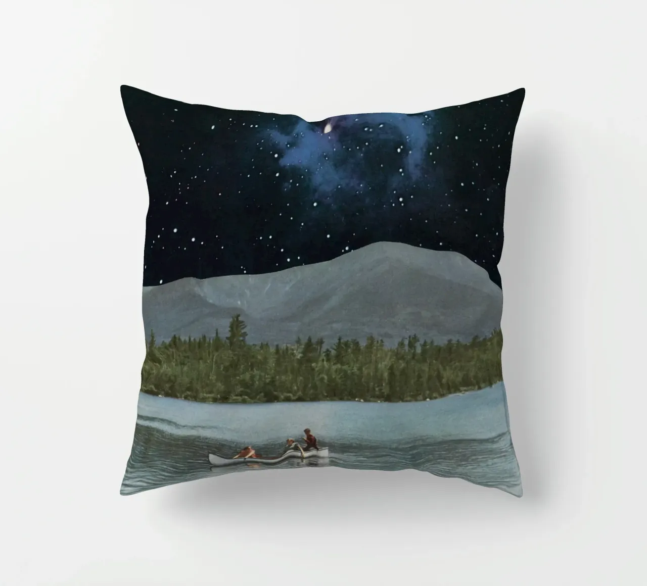 Drifting in Space decorative cushion by Cassia Beck Collage