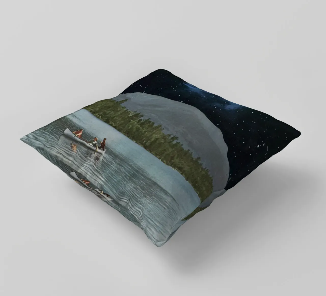 Drifting in Space decorative cushion by Cassia Beck Collage