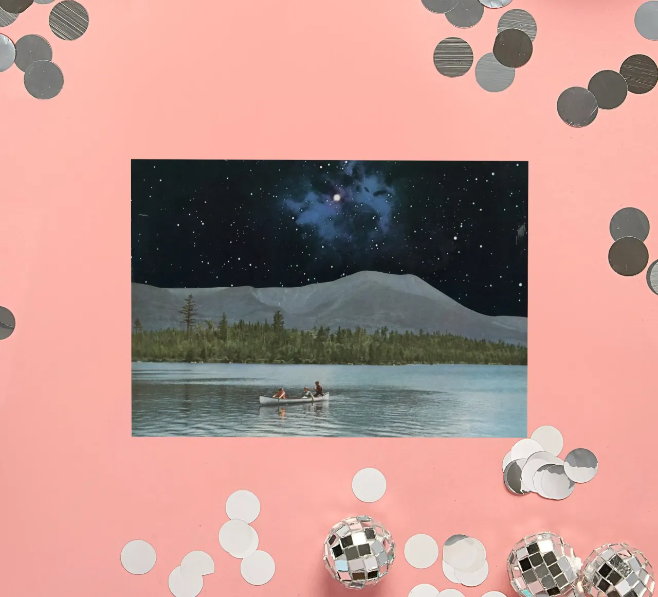 Drifting in Space sticker by Cassia Beck Collage