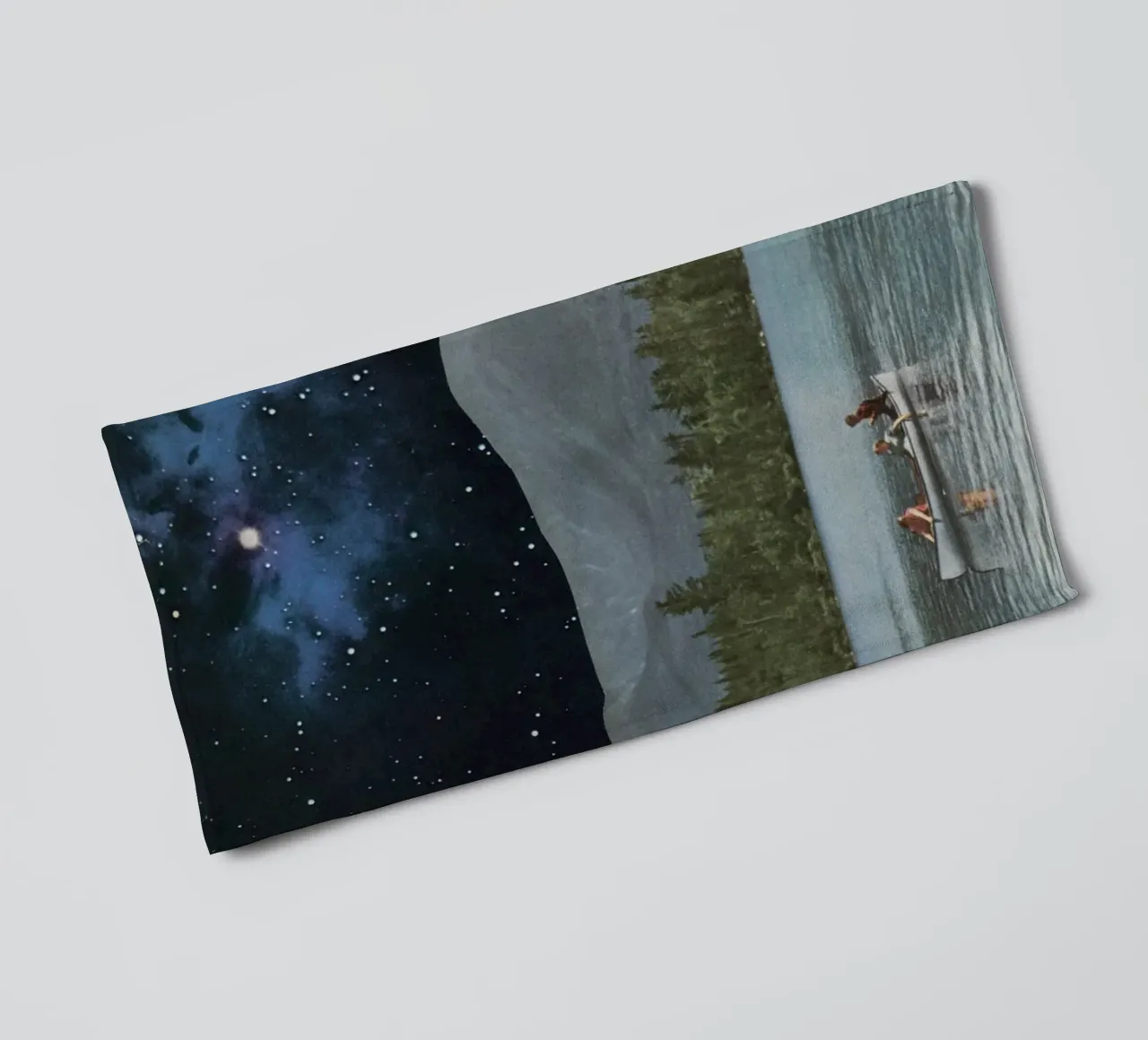 Drifting in Space towel by Cassia Beck Collage