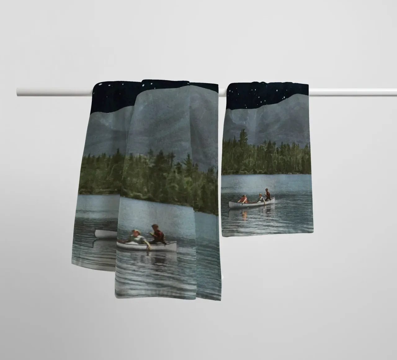 Drifting in Space towel by Cassia Beck Collage