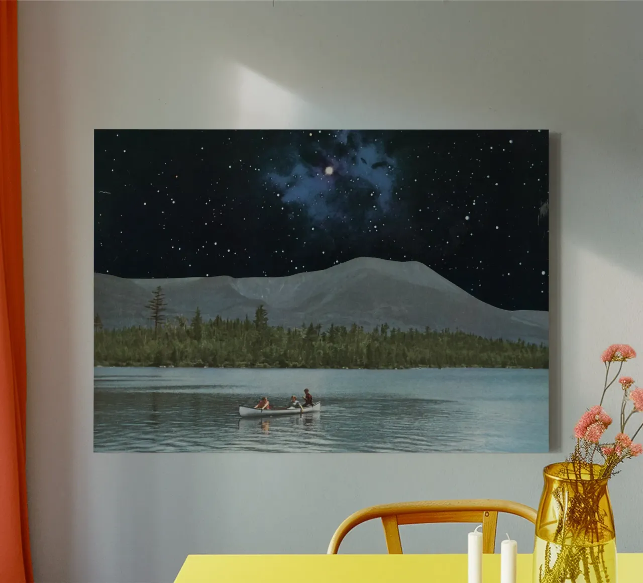 Drifting in Space canvas by Cassia Beck Collage