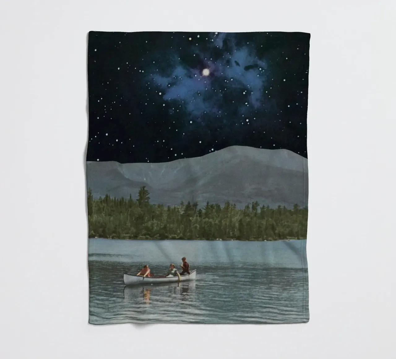 Drifting in Space fleece blanket by Cassia Beck Collage