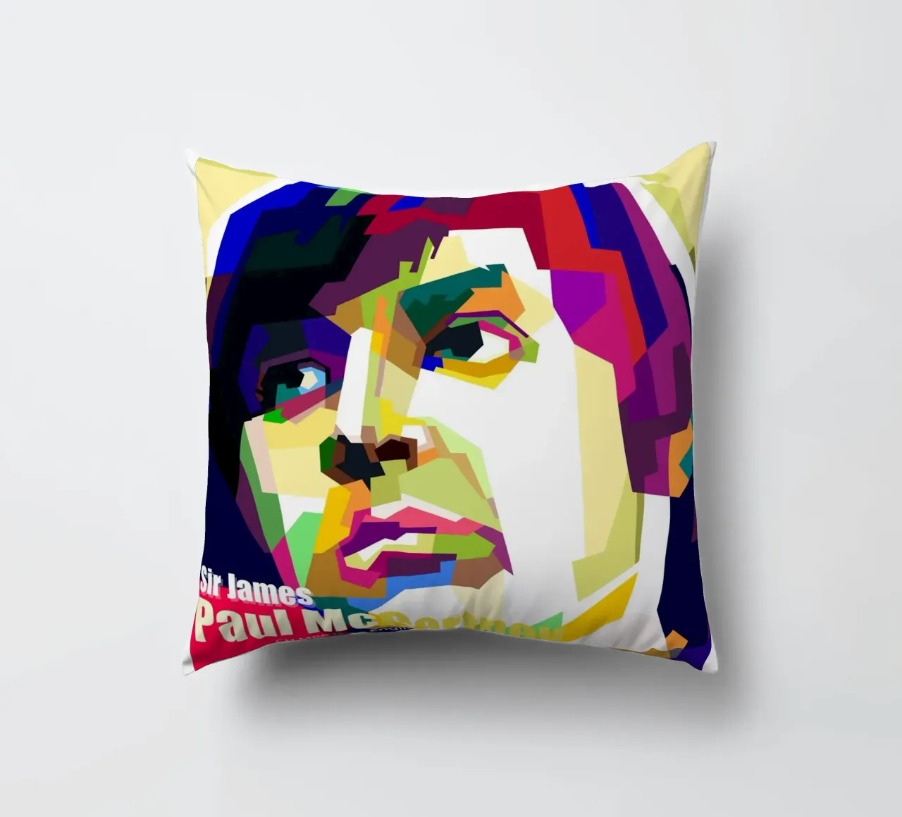 Sir Paul Mc Cartney Arte WPAP cuscino da Artkreator