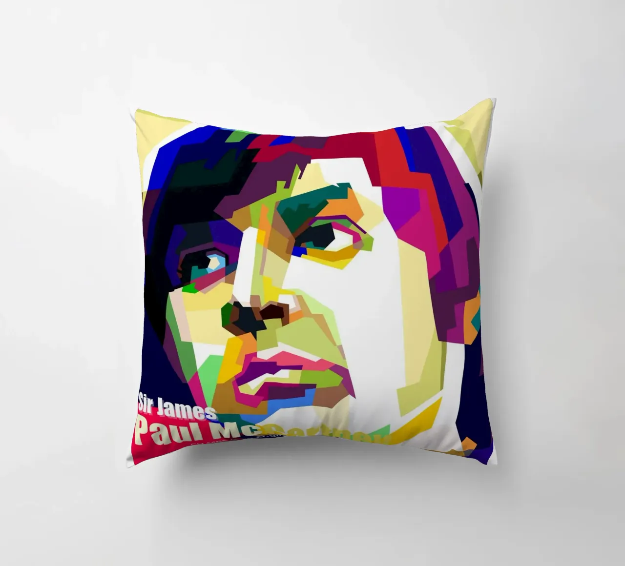Sir Paul Mc Cartney Arte WPAP cuscino da Artkreator