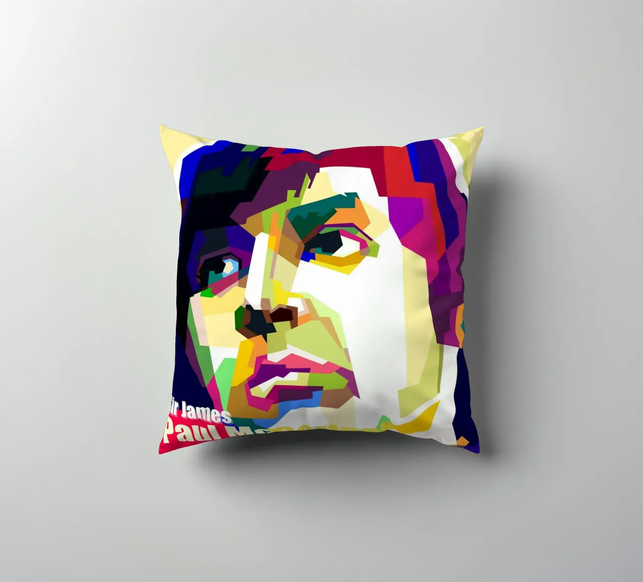 Sir Paul Mc Cartney Arte WPAP cuscino da Artkreator