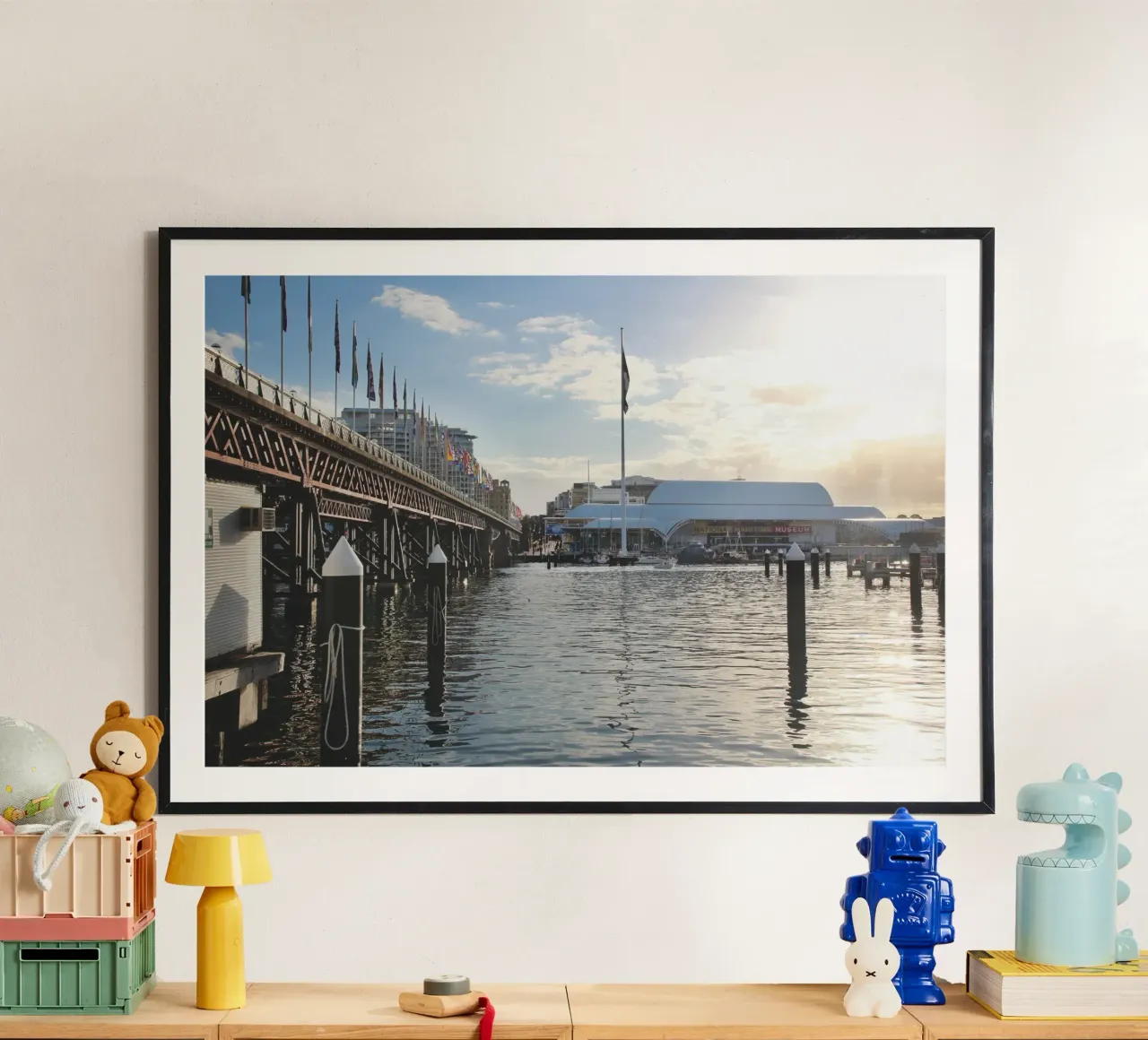 Essenza di Sydney poster con telaio in alluminio da Wanderlust Vibes