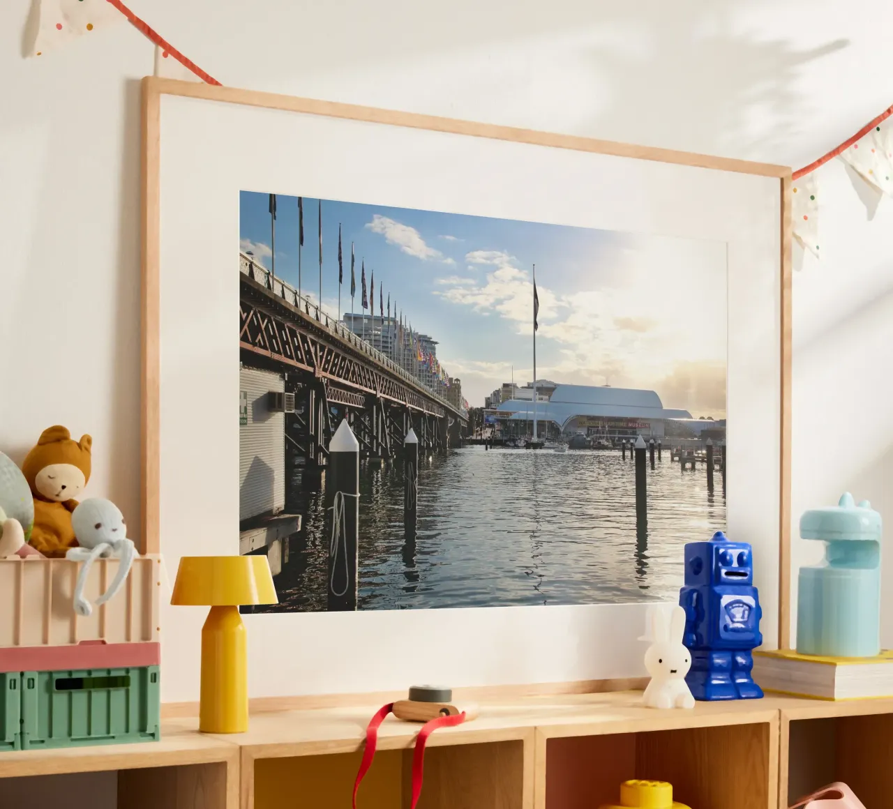 Essenza di Sydney poster con telaio in alluminio da Wanderlust Vibes