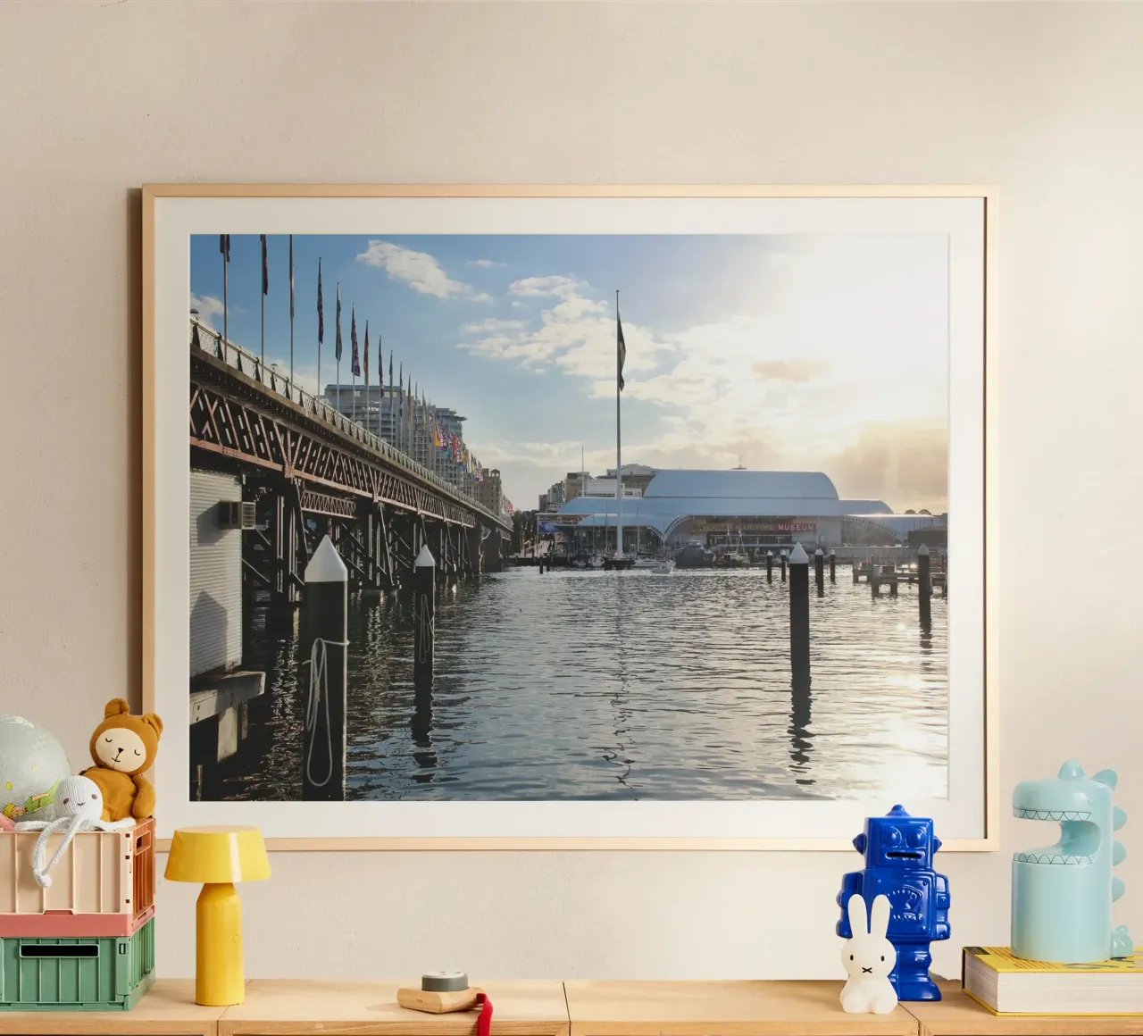 Essenza di Sydney poster con telaio in alluminio da Wanderlust Vibes
