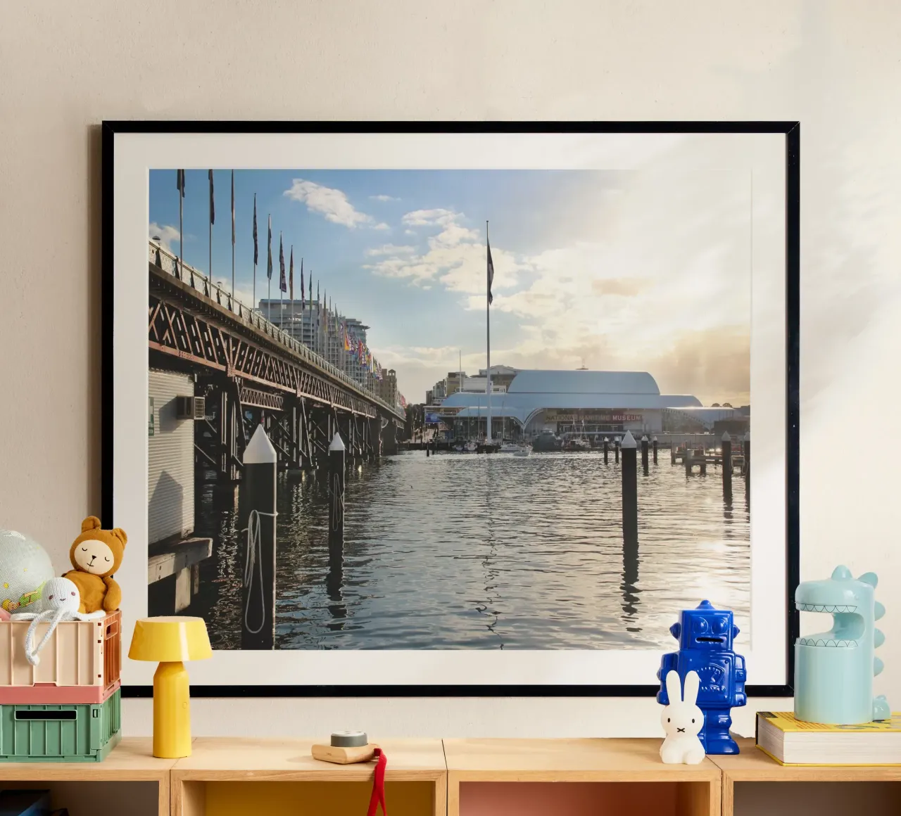 Essenza di Sydney poster con telaio in alluminio da Wanderlust Vibes
