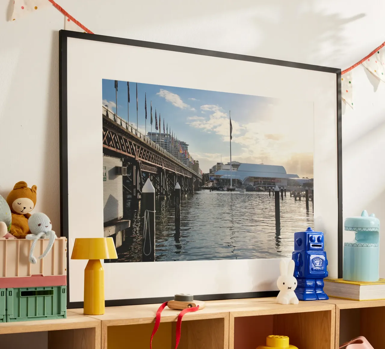 Essenza di Sydney poster con telaio in alluminio da Wanderlust Vibes