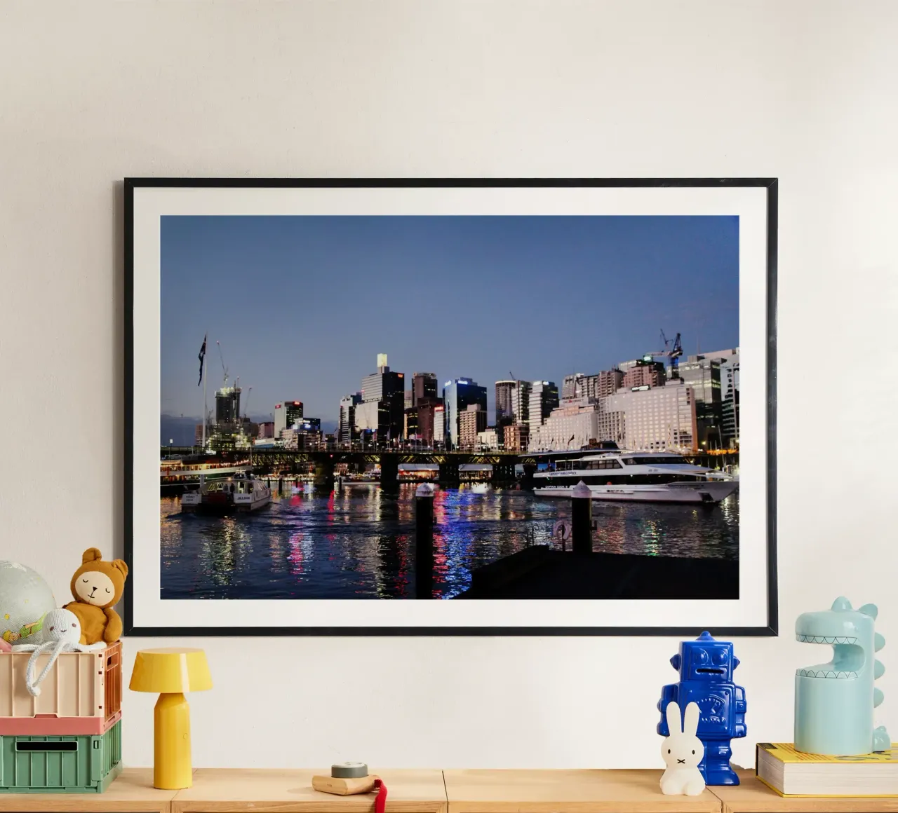 Essenza di Sydney poster con telaio in alluminio da Wanderlust Vibes