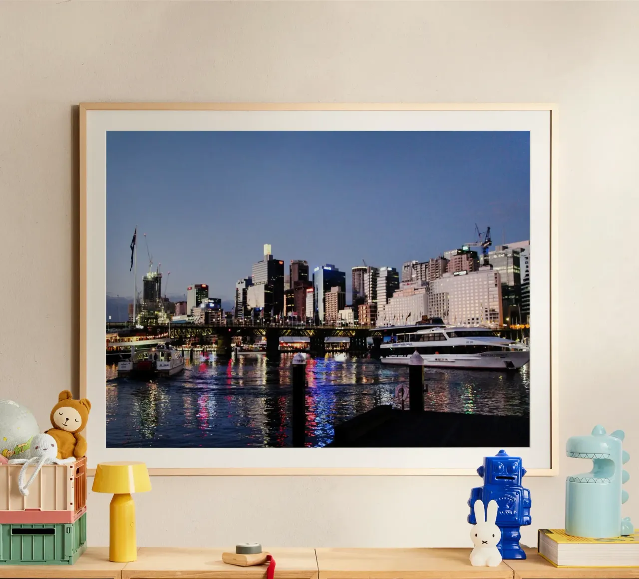 Essenza di Sydney poster con telaio in alluminio da Wanderlust Vibes