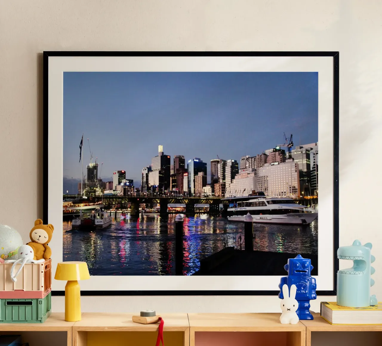 Essenza di Sydney poster con telaio in alluminio da Wanderlust Vibes