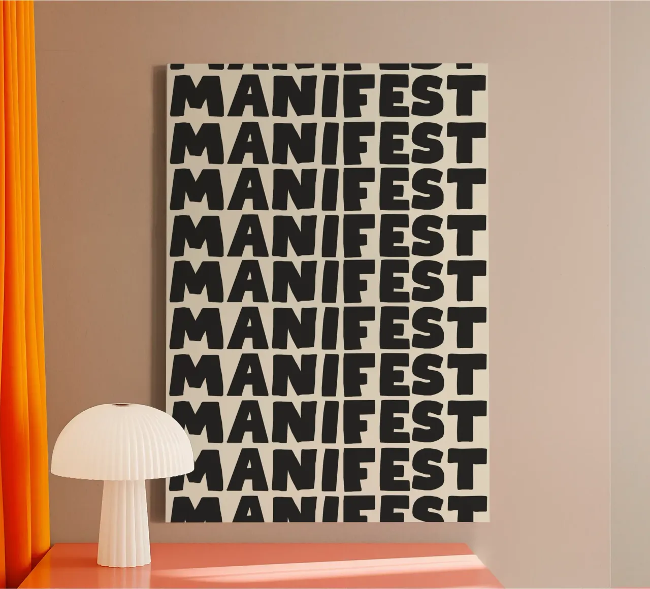 Manifest – Power in Stillness canvas met Baklijst van Attaboy Dsgn