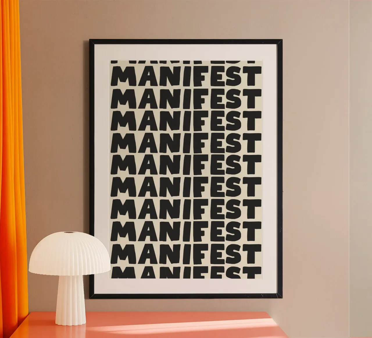 Manifest – Power in Stillness poster con telaio in legno da Attaboy Dsgn