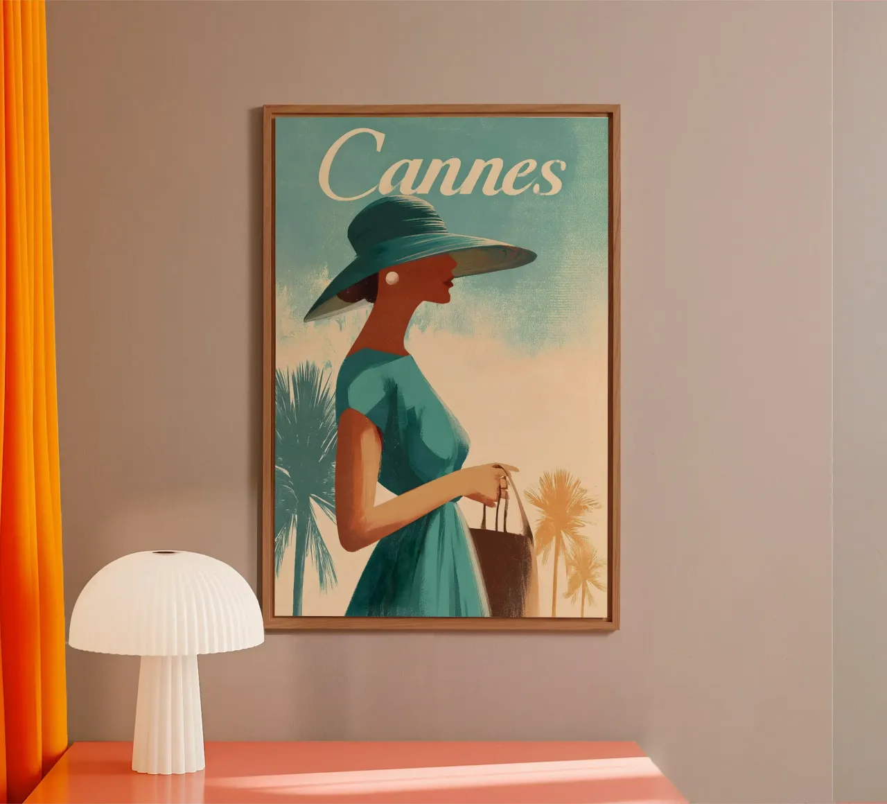 Manifesti di viaggio d'epoca di Cannes alluminio dibond da Vintage Travel Art