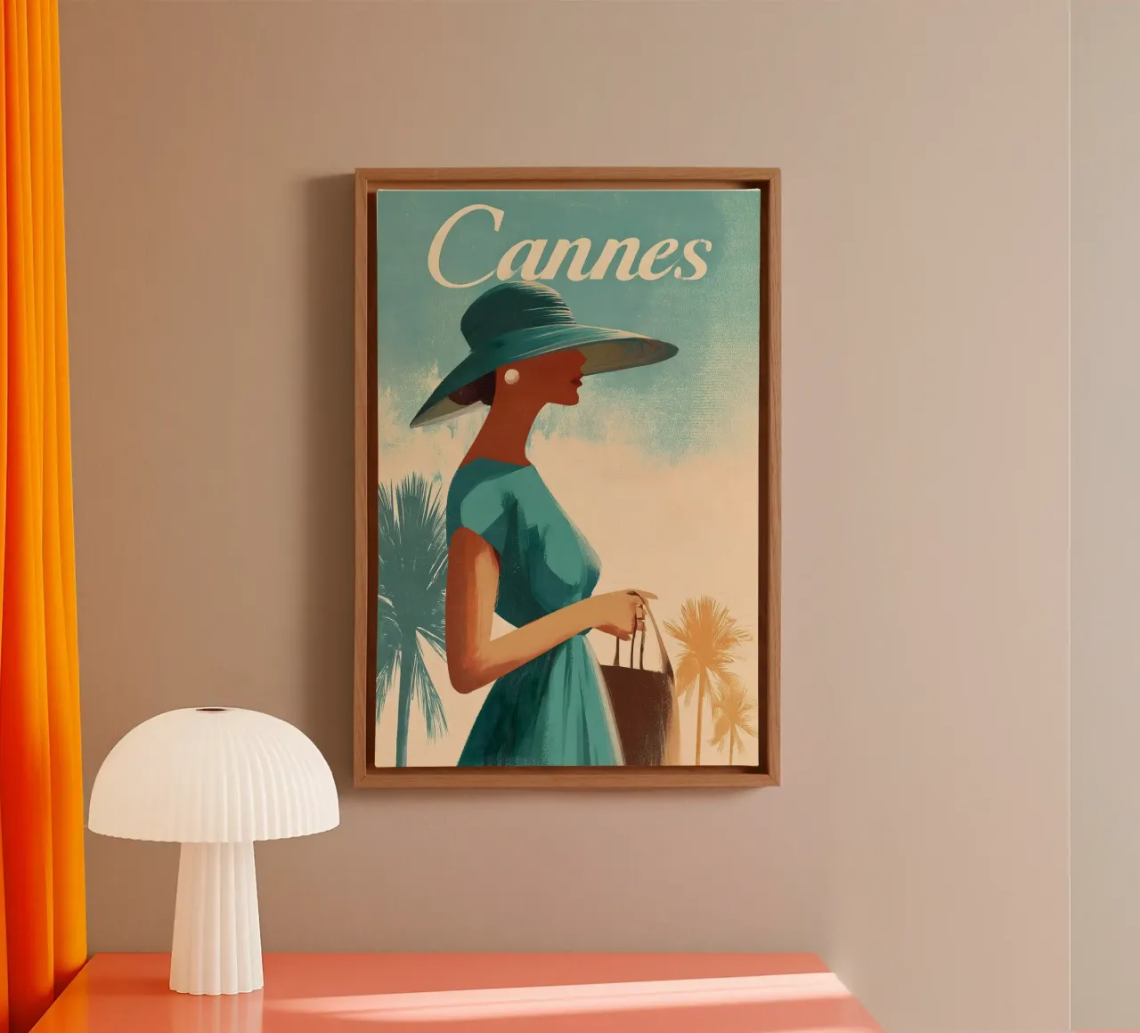 Manifesti di viaggio d'epoca di Cannes tela da Vintage Travel Art