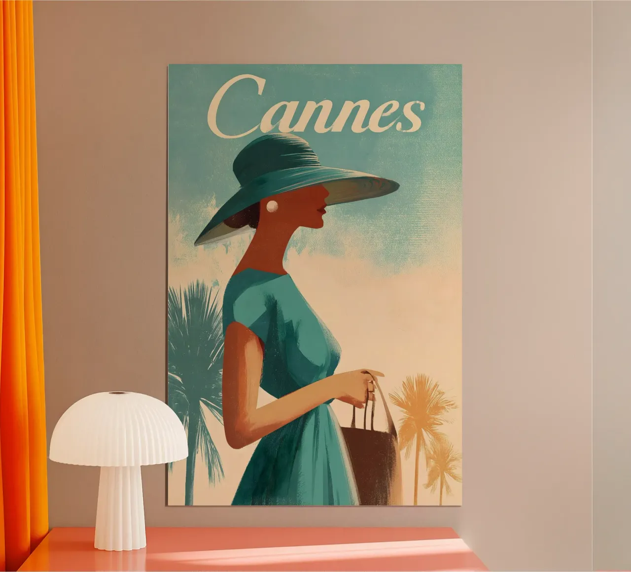 Manifesti di viaggio d'epoca di Cannes carta hahnemühle da Vintage Travel Art