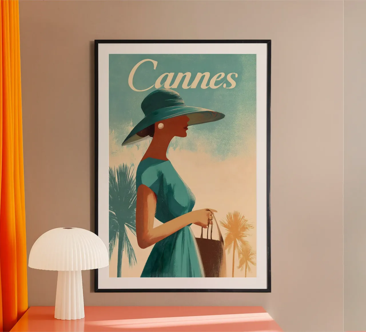 Manifesti di viaggio d'epoca di Cannes carta hahnemühle da Vintage Travel Art