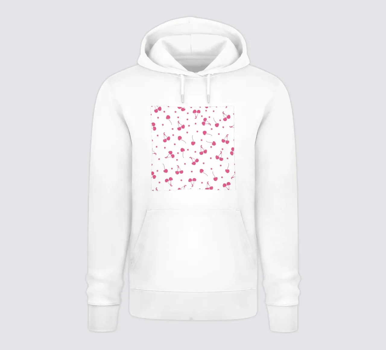 Kirschen und Sterne nahtlose Stoff-Design-Muster Hoodie von gulsengunel