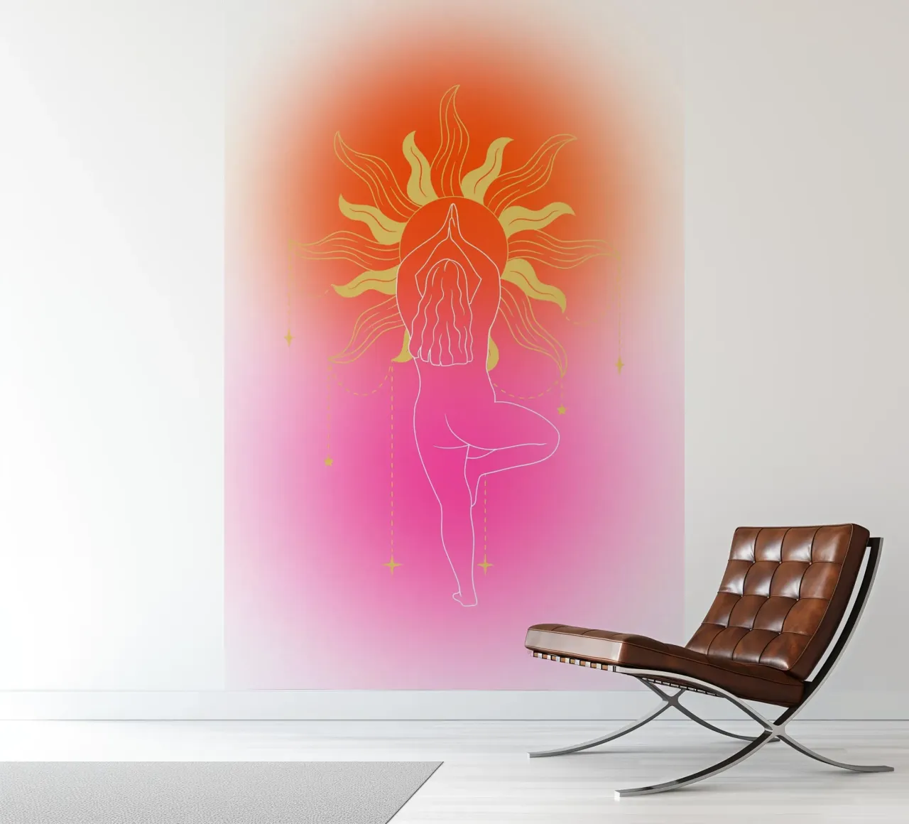 Sun inside fotobehang van AESTHETIC VIBES by Isabel