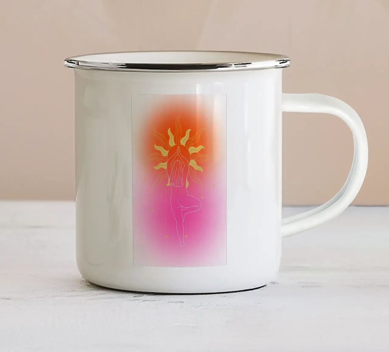 Sun inside tazza in smalto da AESTHETIC VIBES by Isabel