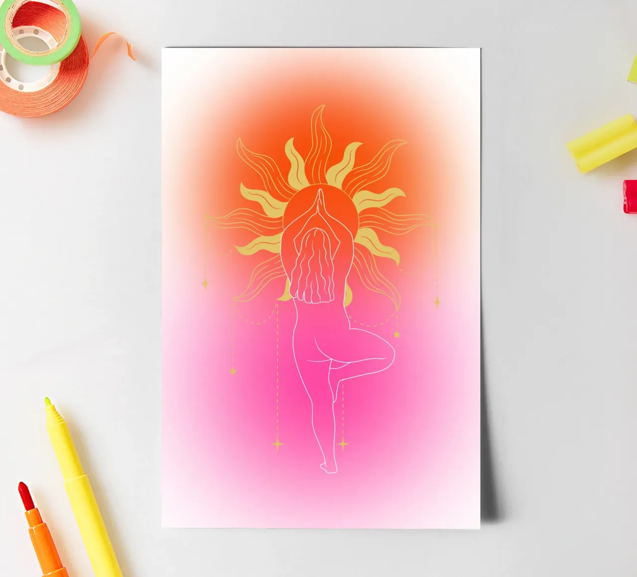Sun inside sticker sheet by AESTHETIC VIBES by Isabel